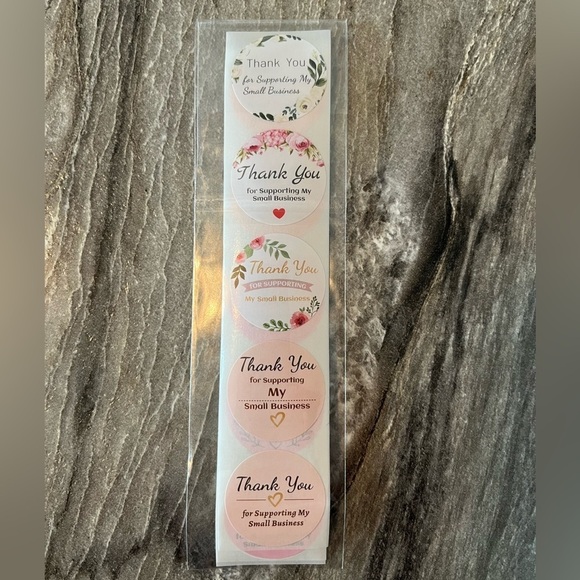 15 Embossed 6x9 Poly Mailers, Teal & 15 Thank you Stickers - Picture 8 of 9